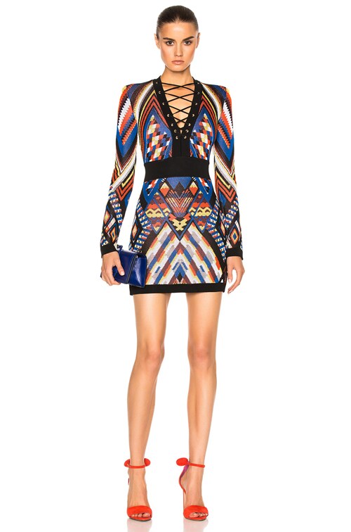 knee length dresses for ladies Balmain Halter Neck Mini Dress – Runway Catalog