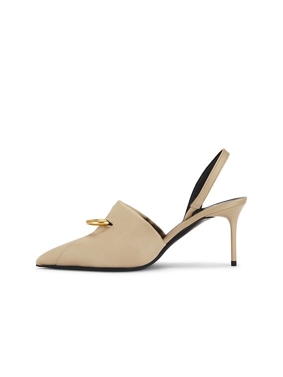BALMAIN Piercing Slingback Pump in Sand | FWRD