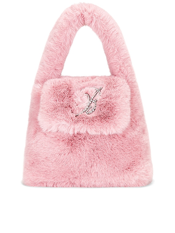 Blumarine Green Faux-Fur Bag