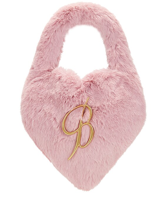 Blumarine Faux Fur Bag in Chalk Pink