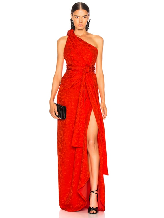 Brandon maxwell one shoulder hot sale dress