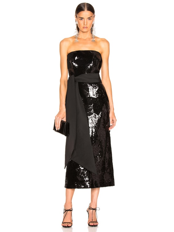 brandon maxwell sequin dress Brandon Maxwell The Santha Dress in Silver