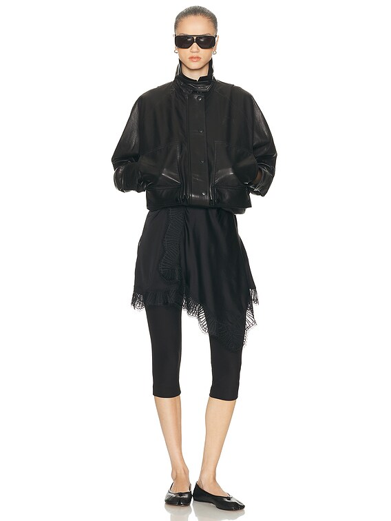 Brandon Maxwell Harper Balloon Jacket in Black | FWRD