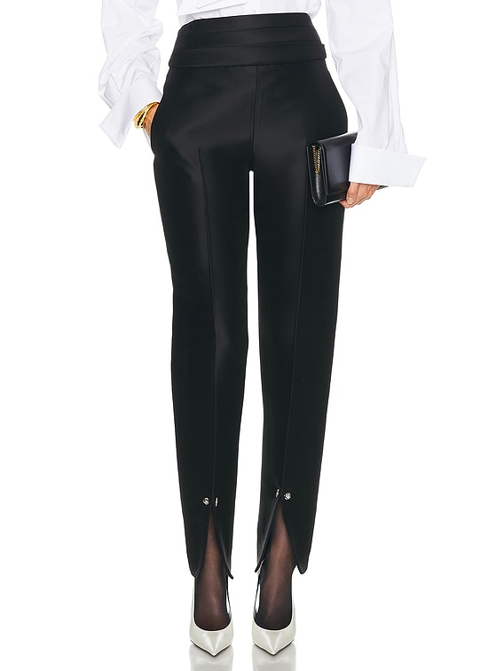 Brandon Maxwell Beatrix Creased Trouser in Black | FWRD