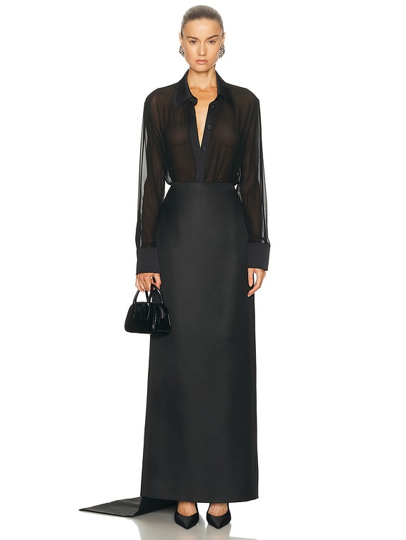 Brandon Maxwell Monroe Skirt in Black | FWRD