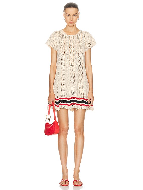 【BODE】BLACKPINKジェニー着用 Duxbury Crochet Dress BODE Duxbury Crochet Dress in Cream | FWRD