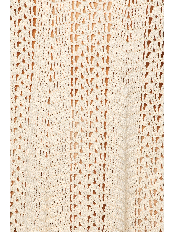 BODE Duxbury Crochet Dress in Cream | FWRD
