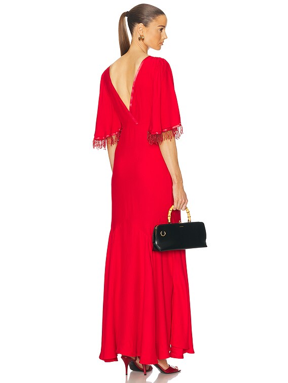 Beaded Claret Gown