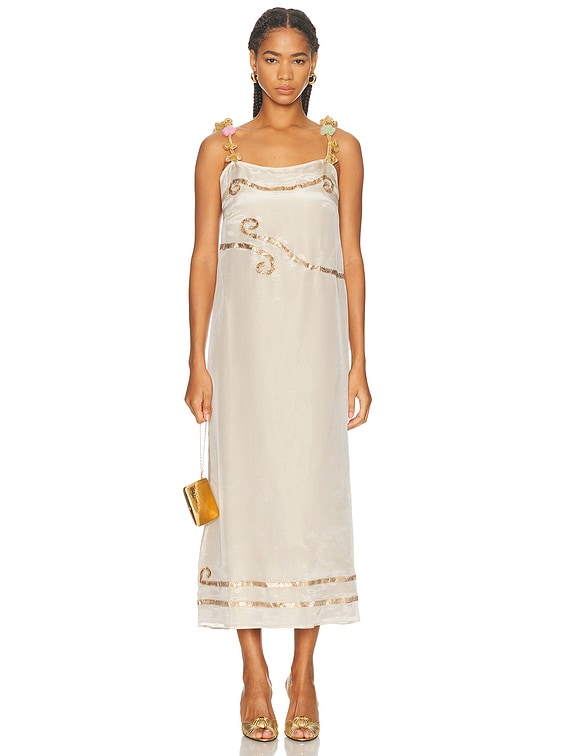 bode gold dress Thea Metallic Rib Knit Dress – Retrofete