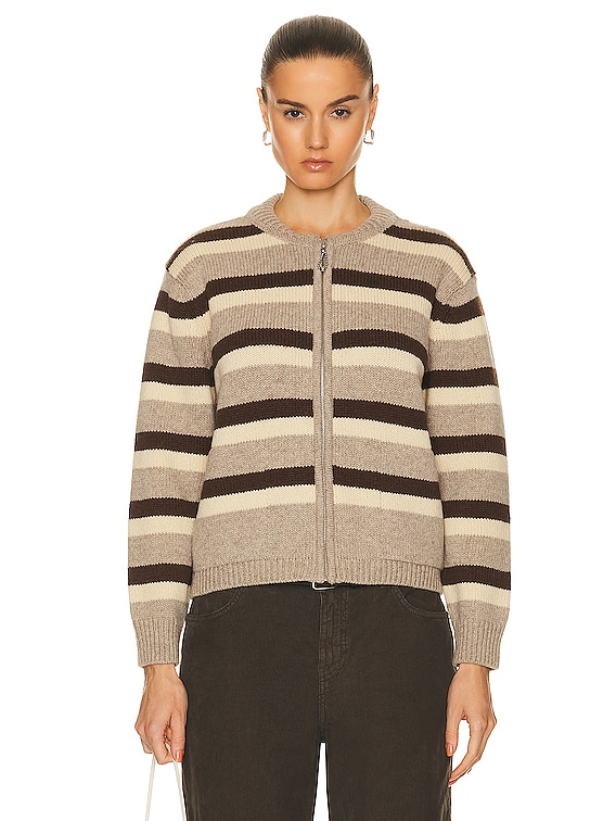 BODE Brewster Cardigan in Tan & Brown | FWRD