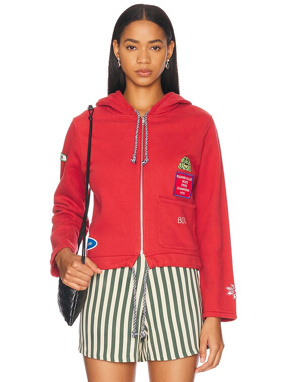 BODE Camper Hoodie in Red | FWRD