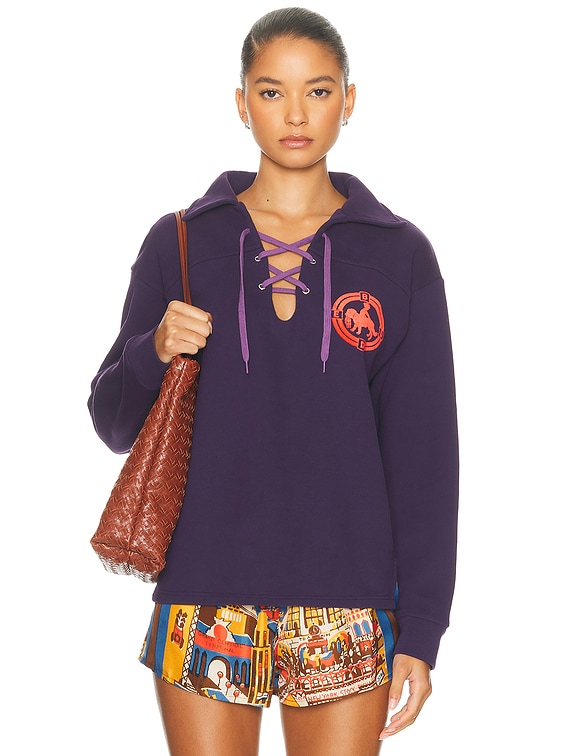 BODE Pet Pullover Sweater in Dark Purple | FWRD
