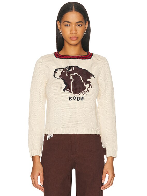 BODE Spaniel Sweater in Cream | FWRD