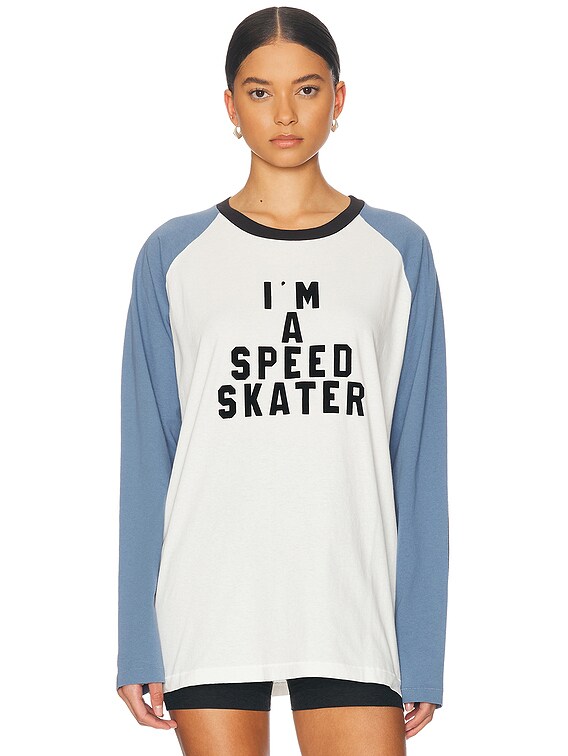 トップス 25SS BODE SKATER TEE SIZE M BODE Skater Tee in Blue & Cream | FWRD