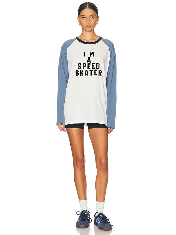 BODE Skater Tee in Blue & Cream | FWRD