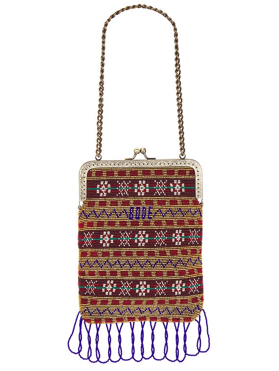 【関税込み】Bode マルチカラー Beaded Bracken Frame バッグ BODE Beaded Bracken Frame Bag in Multi | FWRD