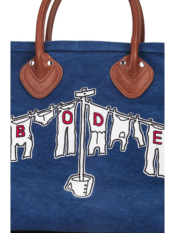 BODE トートバッグ BODE Clothesline Tote Bag in Blue Multi | FWRD