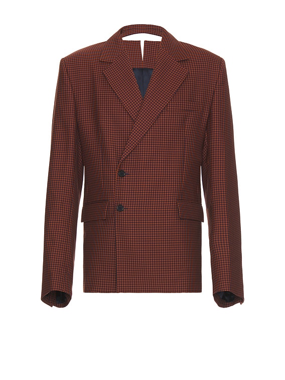 BOTTER FRONT COLLAR REVERSE JACKET ジャケット - Red Check | FWRD