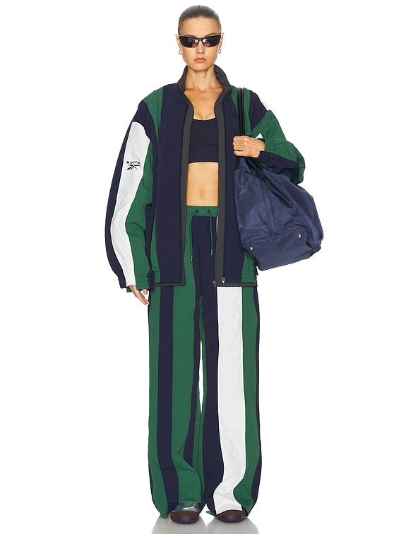 BOTTER x Reebok Paneled Track Jacket in Navy & Forest Green