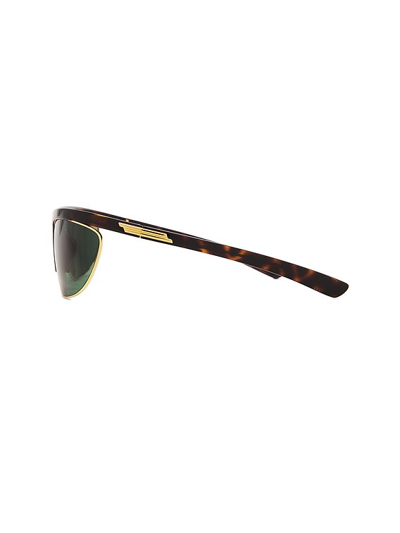 Bottega Veneta BV1348S Sunglasses in Havana & Green | FWRD display picture 3