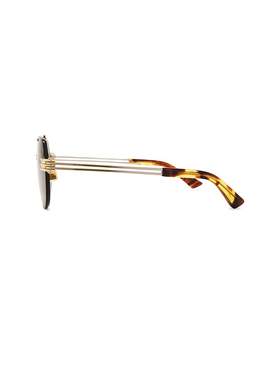 Bottega Veneta BV1342S Sunglasses in Gold, Silver, & Green  display picture 3