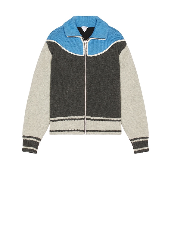 Bottega Veneta Heavy Weight Wool Tracksuit Knit Zipped Jacket in
