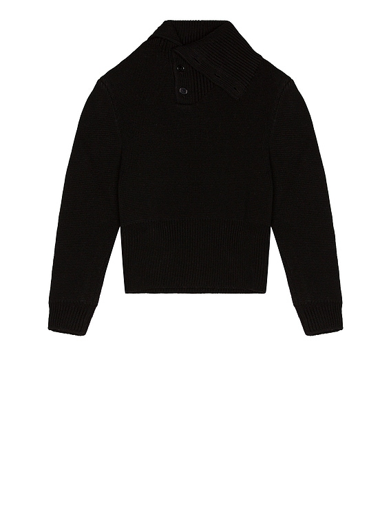 Bottega Veneta Mixed Stitch Zip Front Wool Sweater