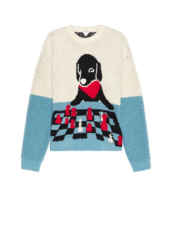 Bottega Veneta Jacquard John John Sweater in Chalk & Dusk | FWRD