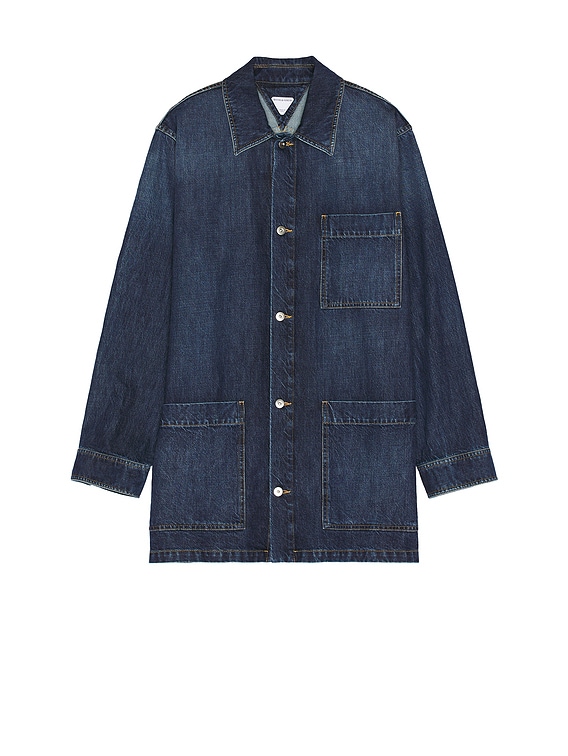 【関税&送料込】Bottega Veneta Giacca Blu Bottega Veneta Original Medium Wash Indigo Jacket in Mid