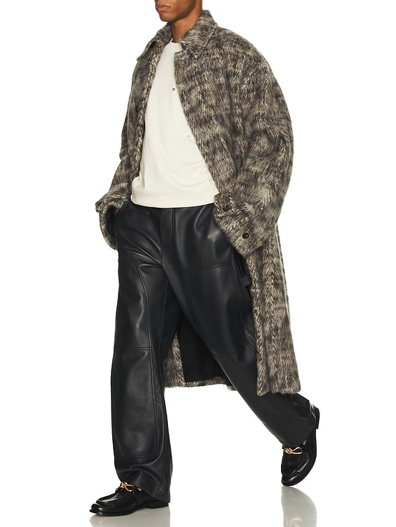 Bottega Veneta Brushed Melange Wool Belted Coat in Beige Bottega Veneta Brushed Melange Wool Belted Coat in Beige