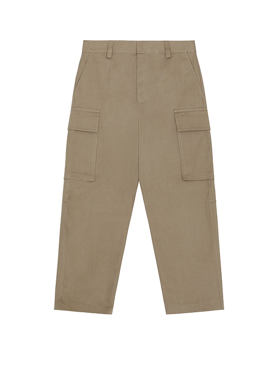 【送料&関税込】Bottega Veneta Beige Cotton Blend Cargo Pant Bottega Veneta Washed Irregular Cotton Twill Cargo Trousers