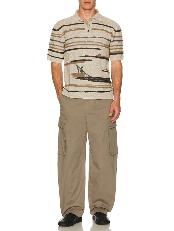 Bottega Veneta Washed Irregular Cotton Twill Cargo Trousers