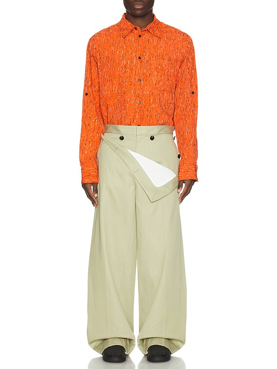 Bottega Veneta Turned Up Sleeves Shirt in Tulip, Black