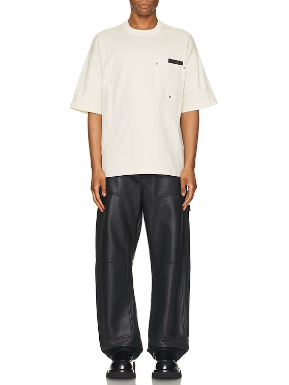 【関税&送料込み】Bottega Veneta Heavy Japanese Jersey Cro Bottega Veneta Heavy Japanese Jersey T-Shirt in Soap | FWRD