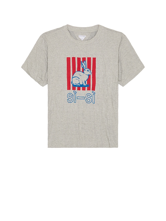 Bottega Veneta Crushed Sisi Print Jersey T-Shirt in Light