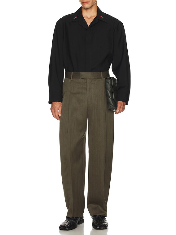 BOTTEGA VENETA ラガーシャツ ブラック/ホワイト/ブラウン S WEGO｜ヘビーウェイトラガーシャツ | Rakuten Fashion(楽天