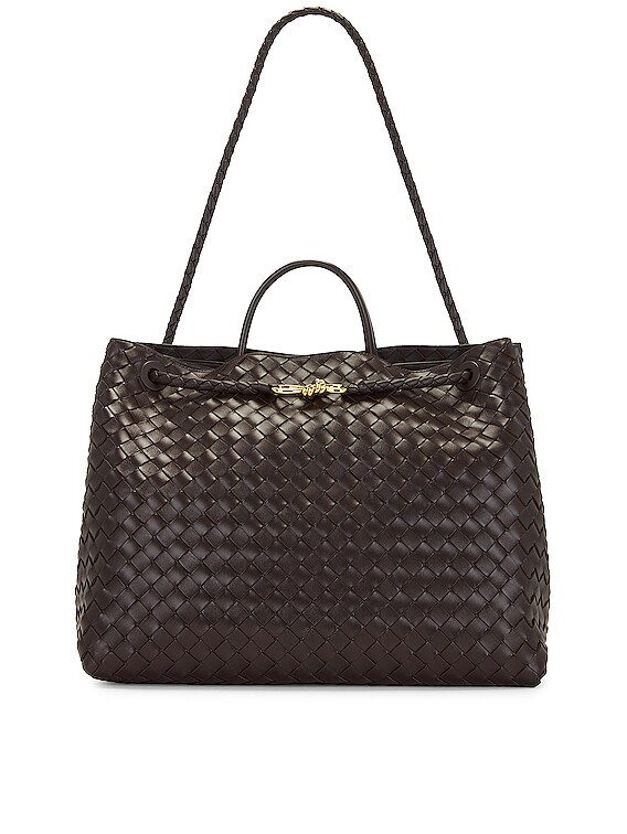 Bottega Veneta Large Andiamo Intrecciato 15 Nappa 19 in Fondant | FWRD