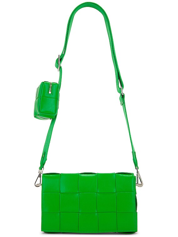 Bottega Veneta Parakeet Leather Cassette Crossbody Bag