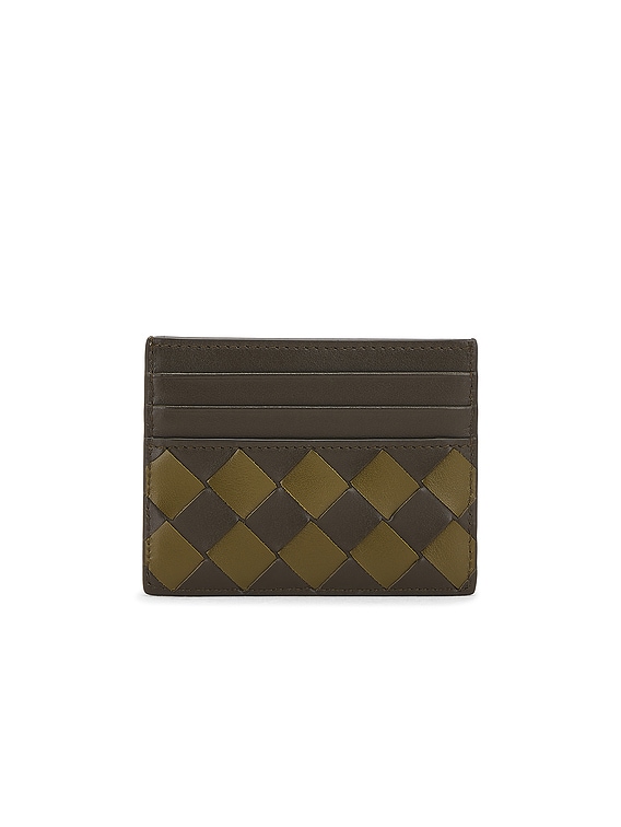 Bottega Veneta INTRECCIATO カードケース - Kaki & Olive Oil | FWRD