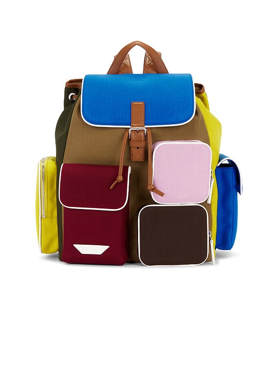 Bottega Veneta Cordura Pop Mix Crossroad Backpack in Contrast Mix