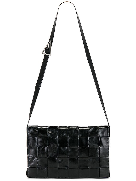 Bottega Veneta Cassette in Black & Silver | FWRD