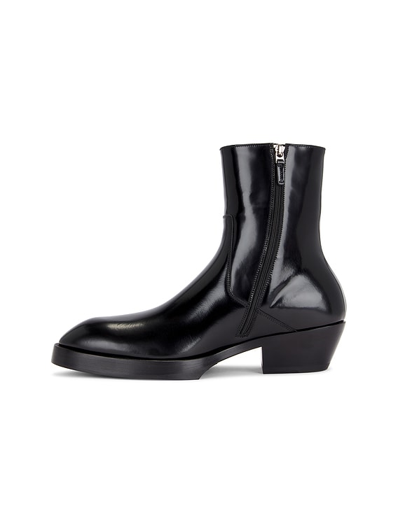 Bottega Veneta Dalton Zipped Ankle Boot in Black | FWRD