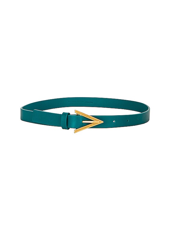 Bottega Veneta Thin Belts Women Leather Green Raintree