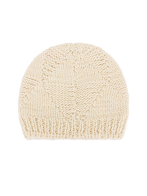 Bottega Veneta Wool Beanie in Chalk | FWRD