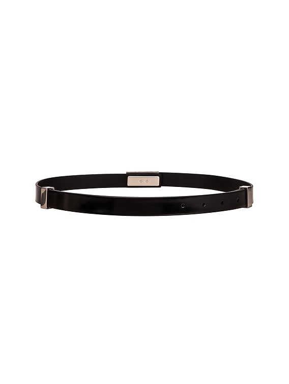 【関税込み】Bottega Veneta ブラック Triangle ベルト Bottega Veneta ベルト - Black & Silver | FWRD