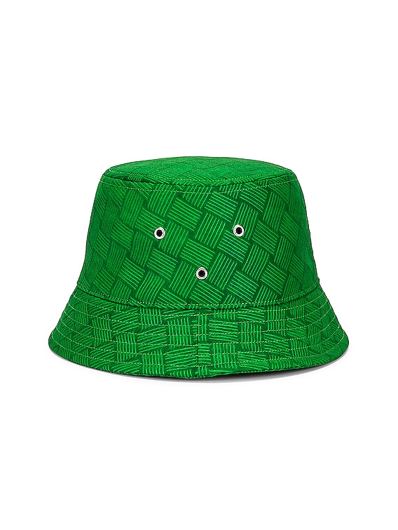 Bottega Veneta Intreccio Jacquard Nylon Bucket Hat in Parakeet | FWRD