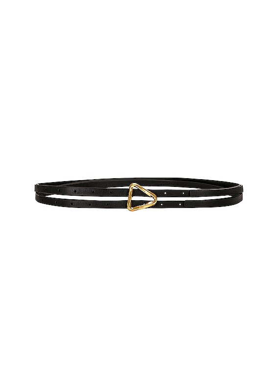 Bottega Veneta TRIANGLE ベルト - Black & Gold | FWRD