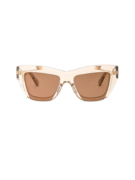 Bottega Veneta Transparent Square Sunglasses