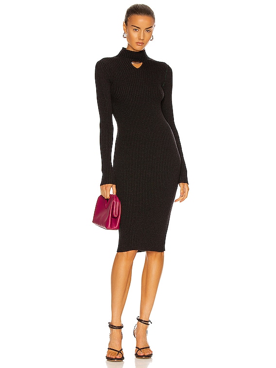 Knitted wool maxi dress in black - Bottega Veneta | Mytheresa