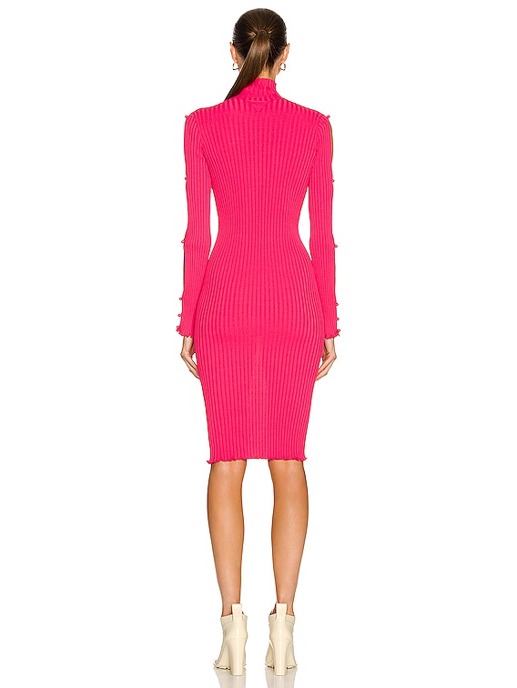 Bottega Veneta Rib Knit Dress in Lollipop | FWRD